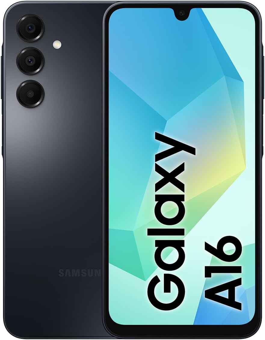 Samsung Galaxy A16 4G LTE (128GB + 4GB) International Model SM-A165F/DS Factory Unlocked, 6.7", Dual SIM, 50MP Triple Camera (Case Bundle), Black