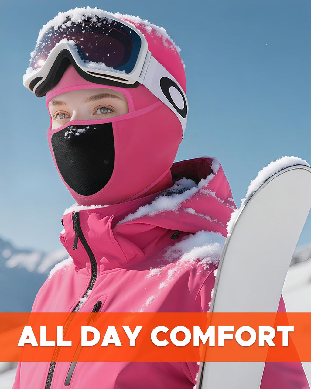 Balaclava Face Ski Mask with Movable Design for Men Women-Fleece Winter Face Covering for Cold Weather Skiing Outdoor Work