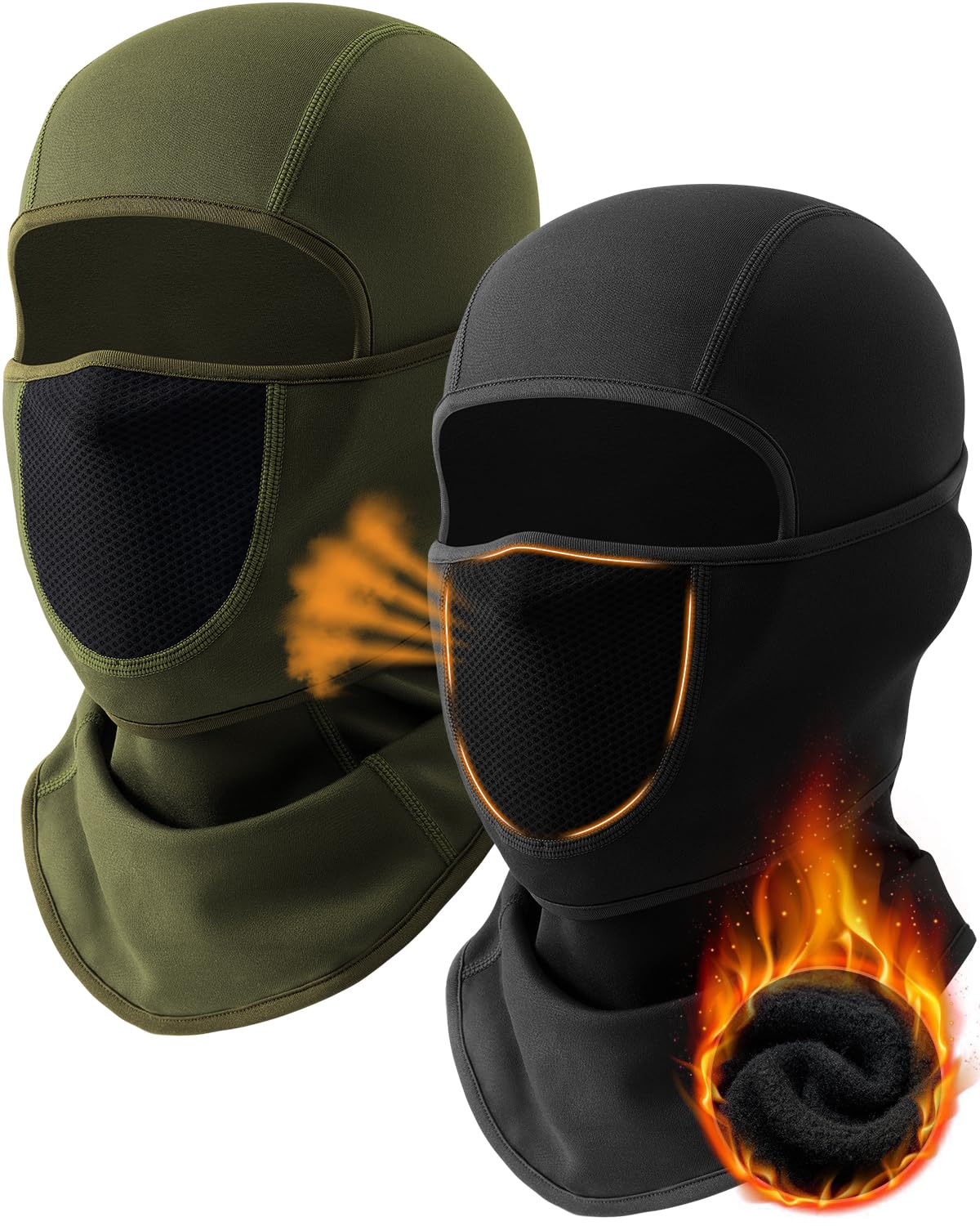 Balaclava Face Ski Mask with Movable Design for Men Women-Fleece Winter Face Covering for Cold Weather Skiing Outdoor Work