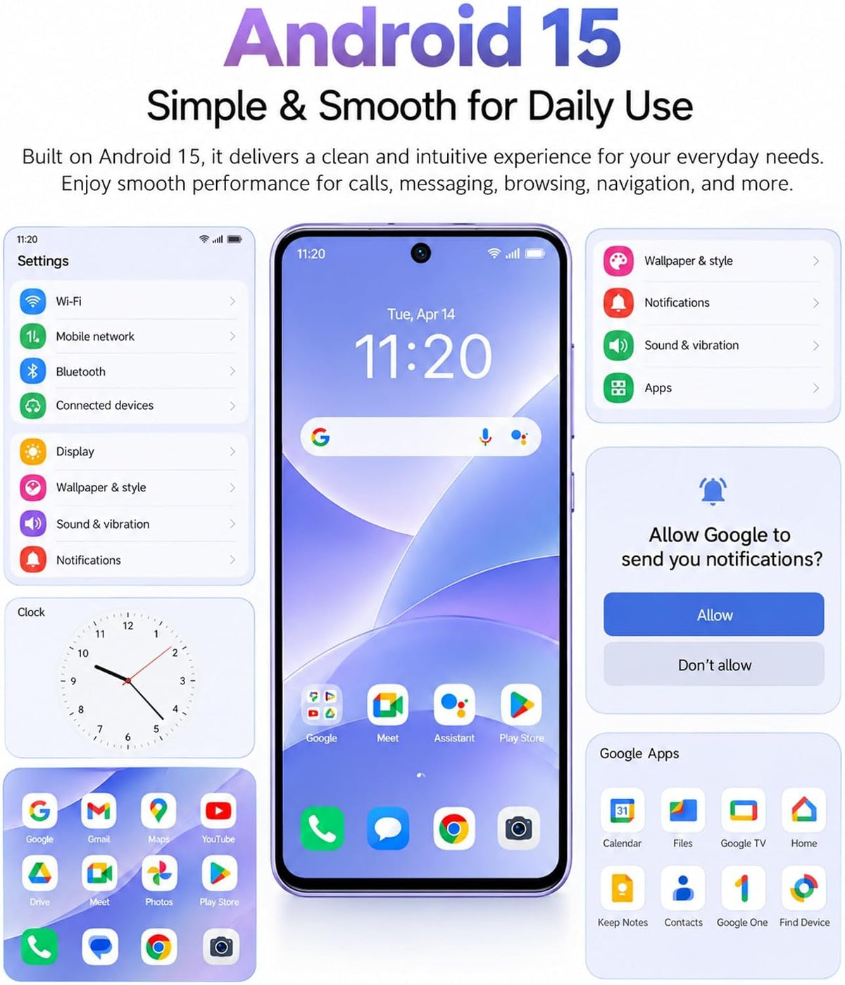 26 Ultra Cell Phone,12GB+256GB Android 15.0 Unlocked Phone, 7000mAh Battery,Dual SIM Dual Standby 5G Phone-Gold