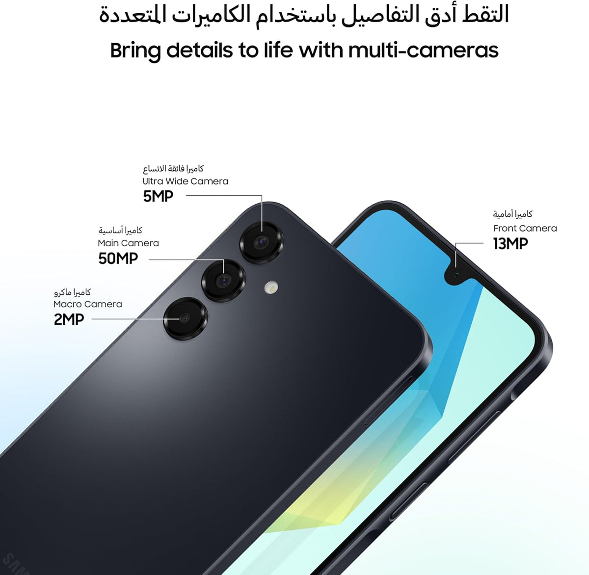 Samsung Galaxy A16 4G LTE (128GB + 4GB) International Model SM-A165F/DS Factory Unlocked, 6.7", Dual SIM, 50MP Triple Camera (Case Bundle), Black