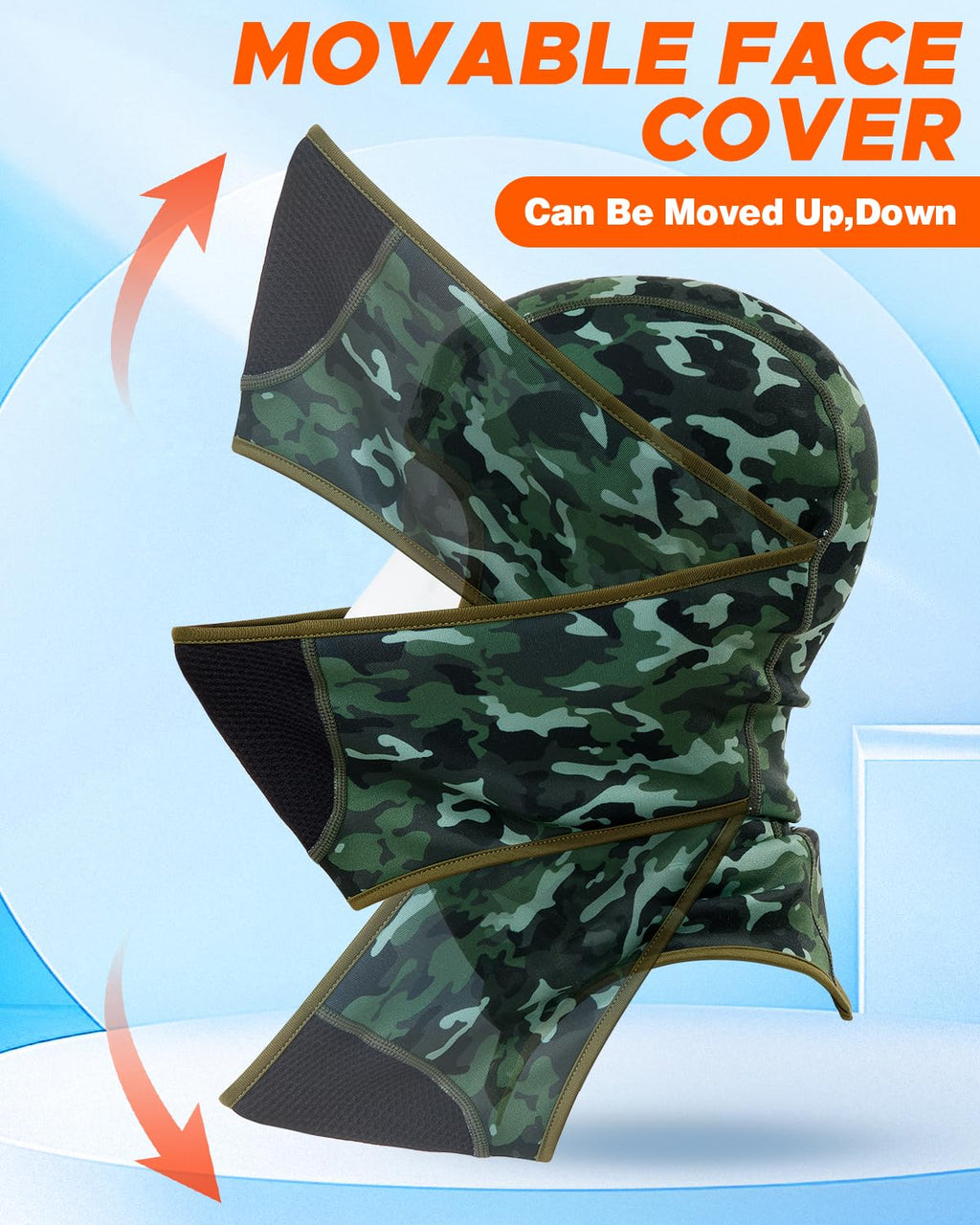 Balaclava Face Ski Mask with Movable Design for Men Women-Fleece Winter Face Covering for Cold Weather Skiing Outdoor Work