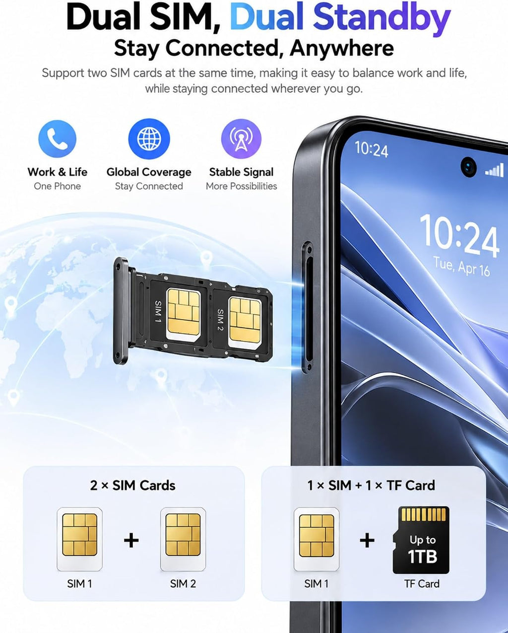 26 Ultra Cell Phone,12GB+256GB Android 15.0 Unlocked Phone, 7000mAh Battery,Dual SIM Dual Standby 5G Phone-Gold