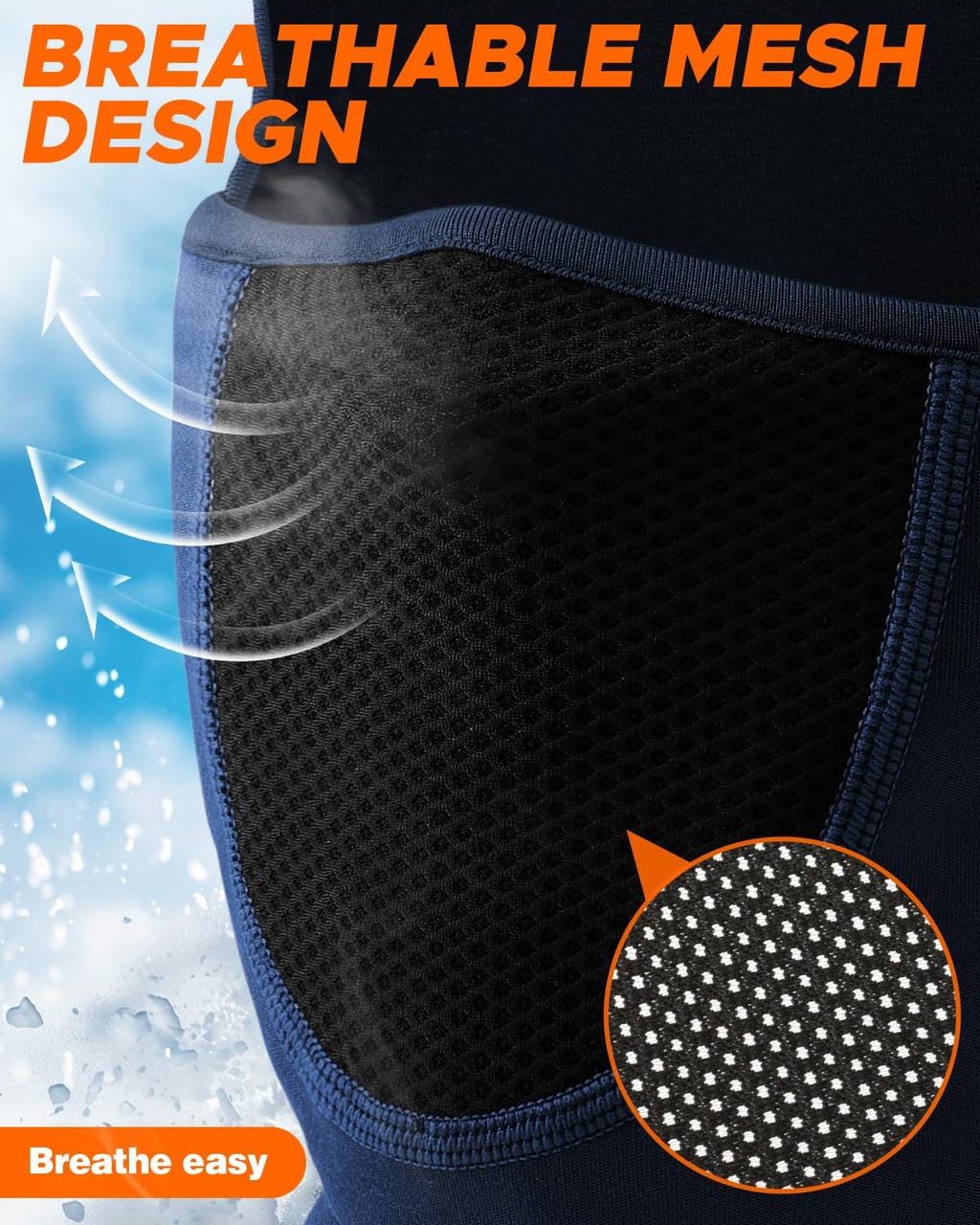 Balaclava Face Ski Mask with Movable Design for Men Women-Fleece Winter Face Covering for Cold Weather Skiing Outdoor Work