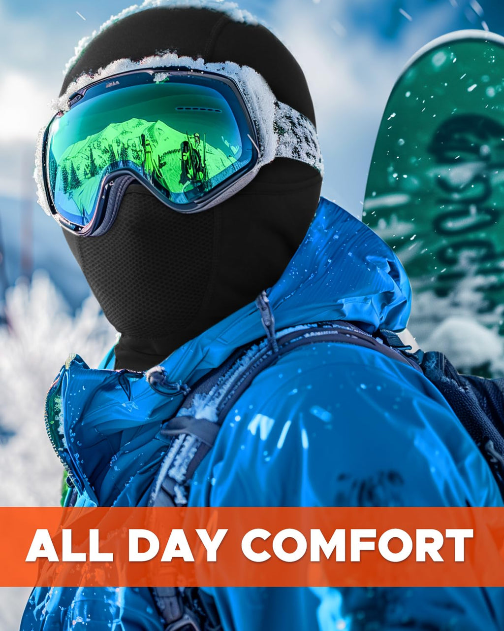 Balaclava Face Ski Mask with Movable Design for Men Women-Fleece Winter Face Covering for Cold Weather Skiing Outdoor Work