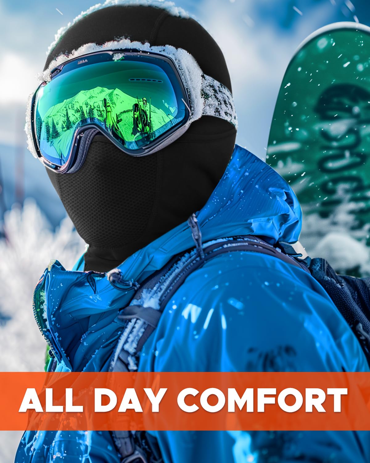 Balaclava Face Ski Mask with Movable Design for Men Women-Fleece Winter Face Covering for Cold Weather Skiing Outdoor Work