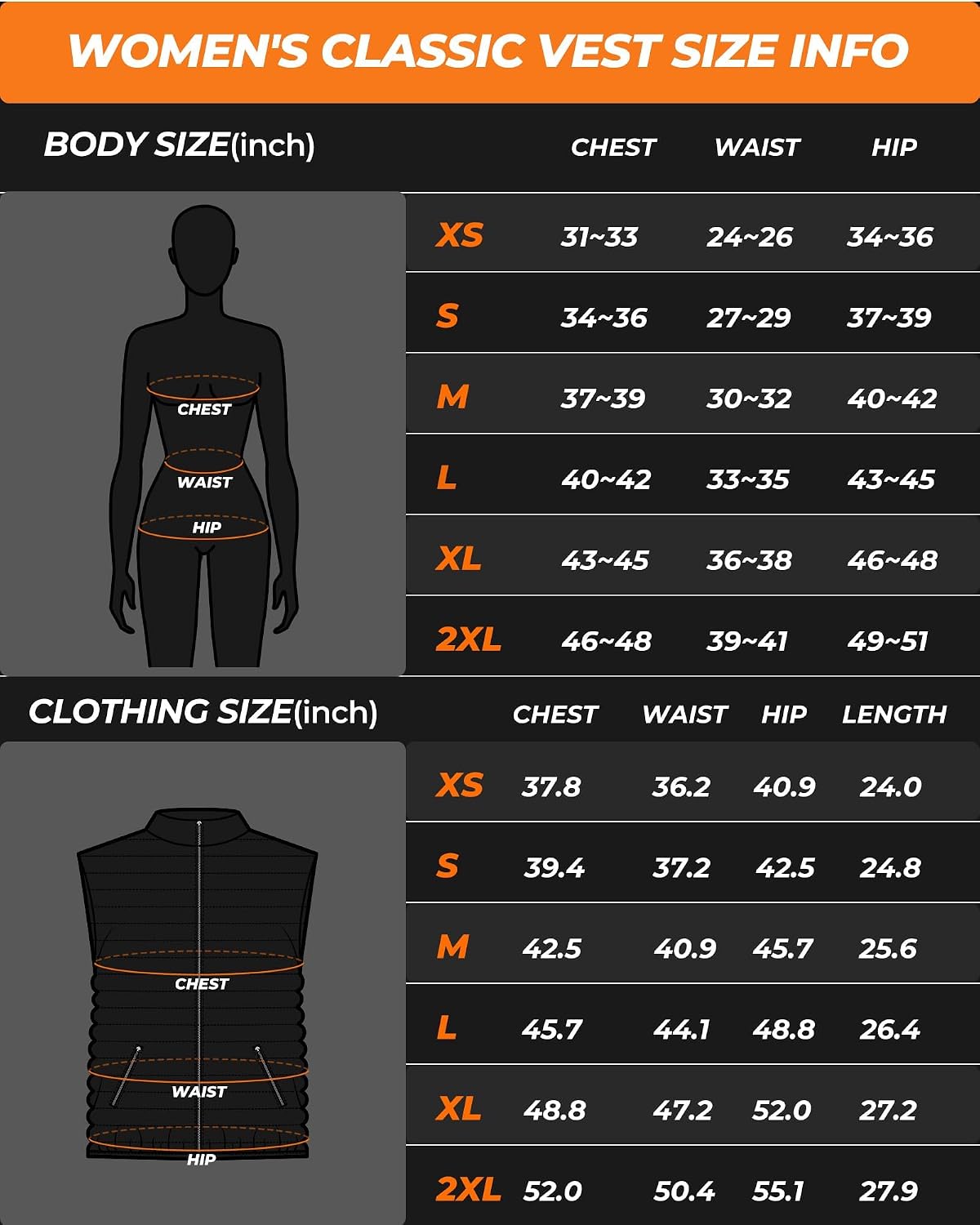Heated Vest Women, 9 Heating Zones, Diamond Quilting, Nylon