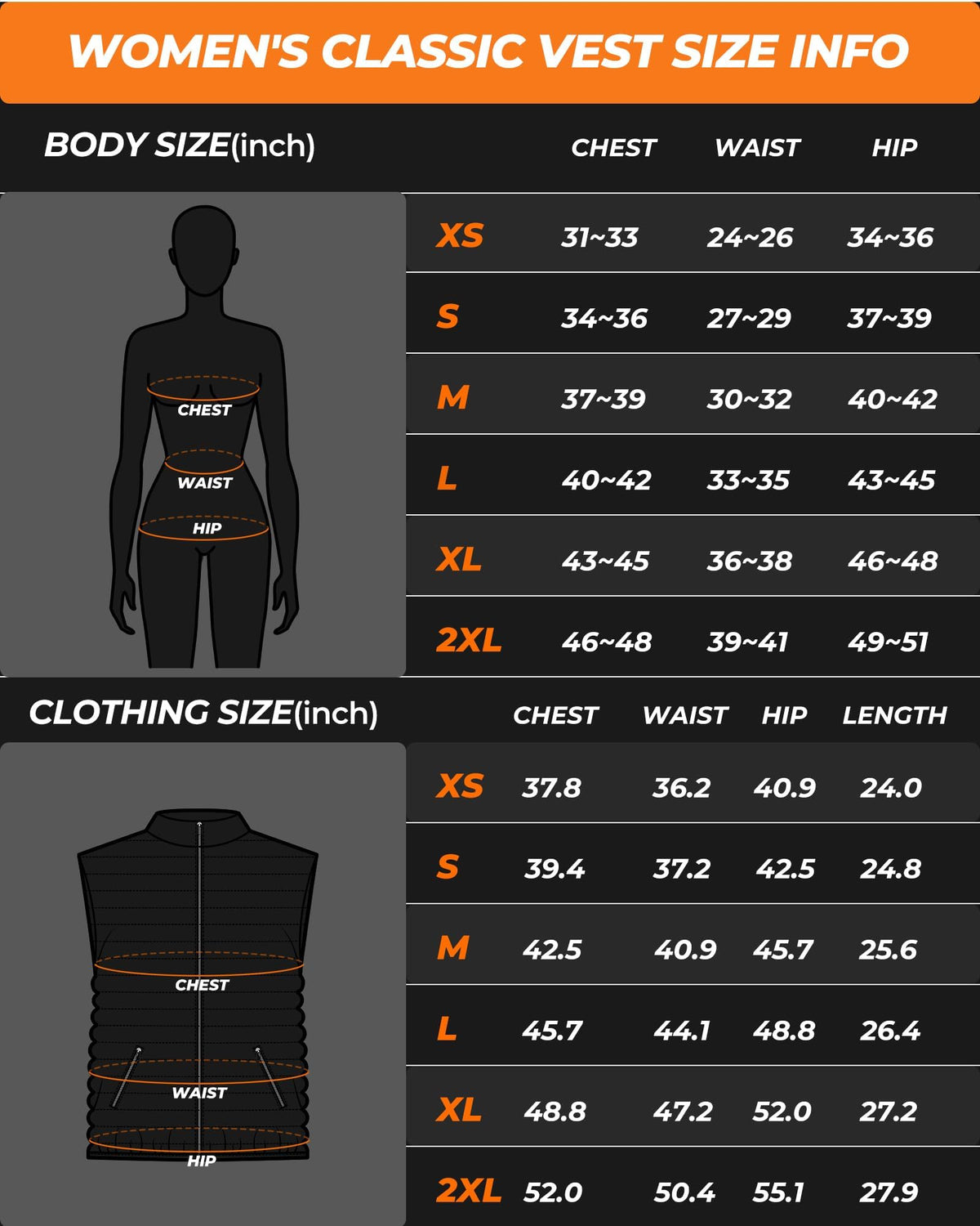 Heated Vest Women, 9 Heating Zones, Diamond Quilting, Nylon