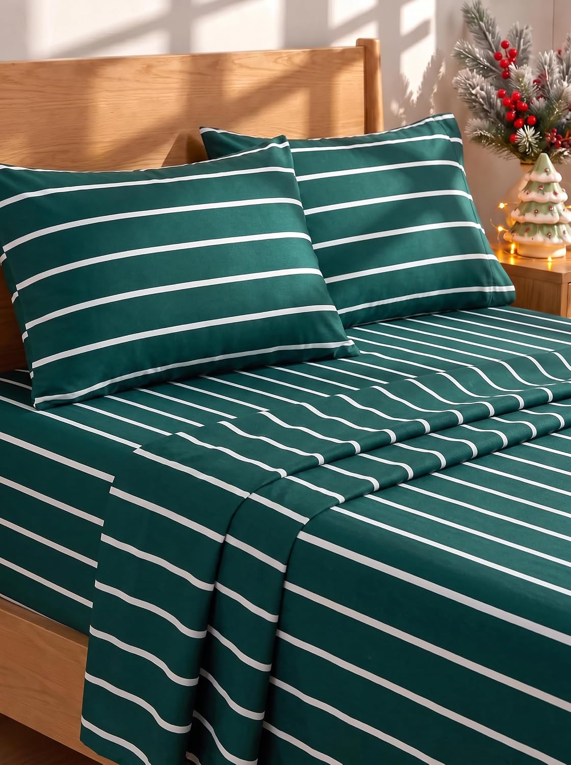 Queen Size 4 Piece Sheet Set - Comfy Breathable & Cooling Sheets - White