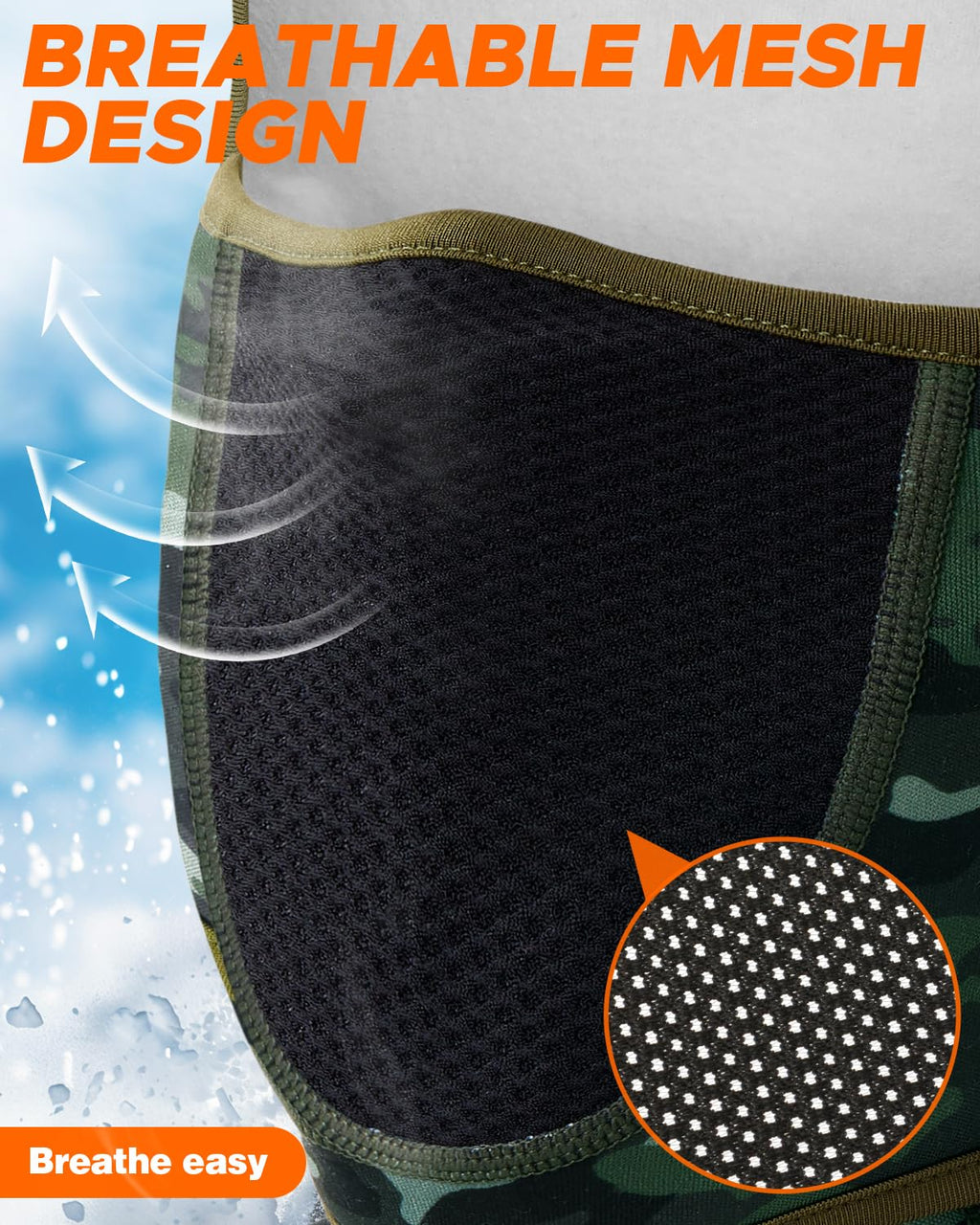 Balaclava Face Ski Mask with Movable Design for Men Women-Fleece Winter Face Covering for Cold Weather Skiing Outdoor Work
