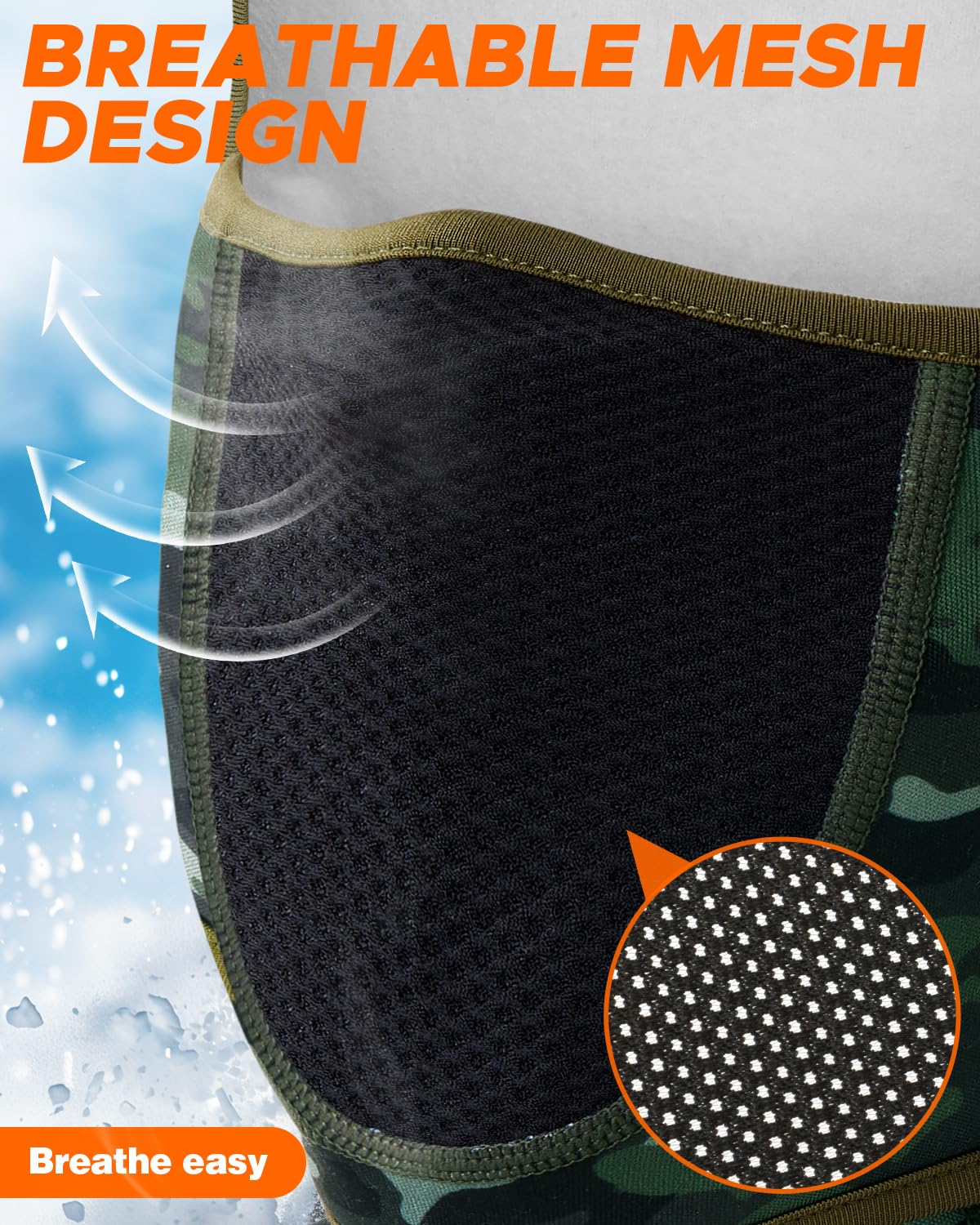Balaclava Face Ski Mask with Movable Design for Men Women-Fleece Winter Face Covering for Cold Weather Skiing Outdoor Work