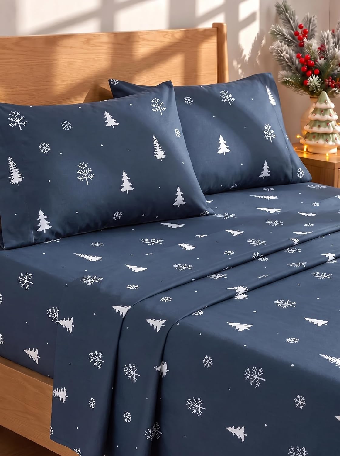 Queen Size 4 Piece Sheet Set - Comfy Breathable & Cooling Sheets - White