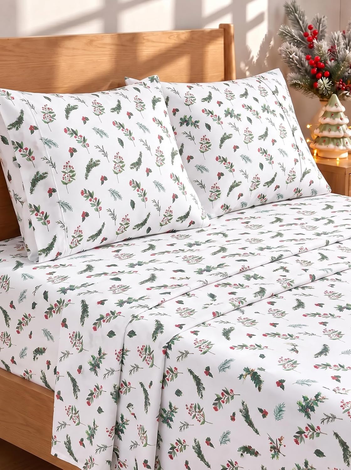 Queen Size 4 Piece Sheet Set - Comfy Breathable & Cooling Sheets - White