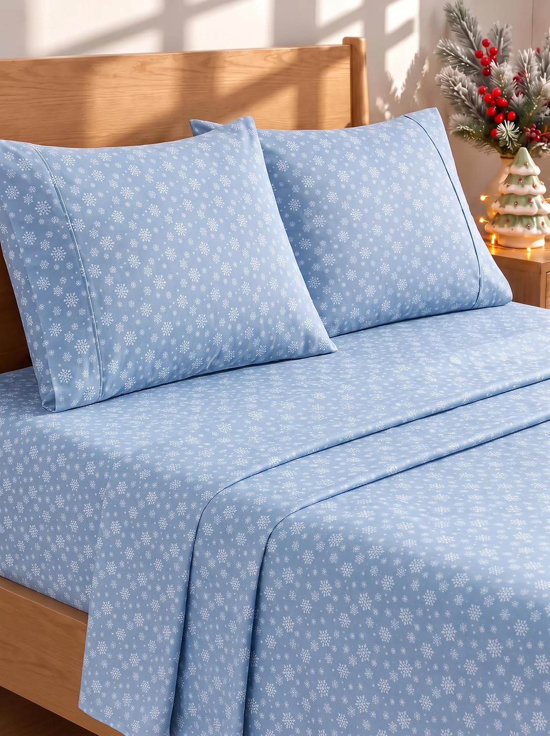 Queen Size 4 Piece Sheet Set - Comfy Breathable & Cooling Sheets - White