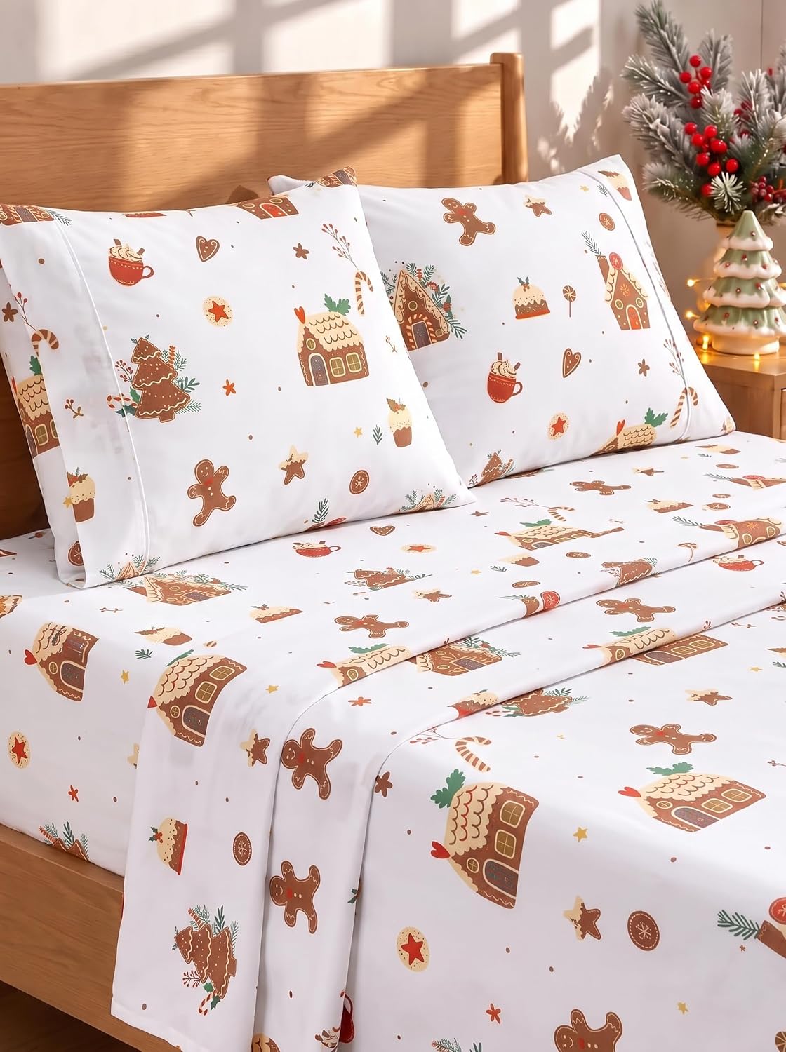 Queen Size 4 Piece Sheet Set - Comfy Breathable & Cooling Sheets - White