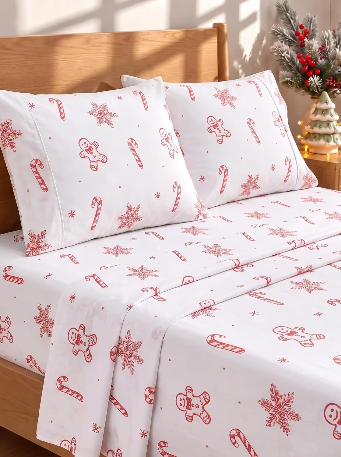 Queen Size 4 Piece Sheet Set - Comfy Breathable & Cooling Sheets - White