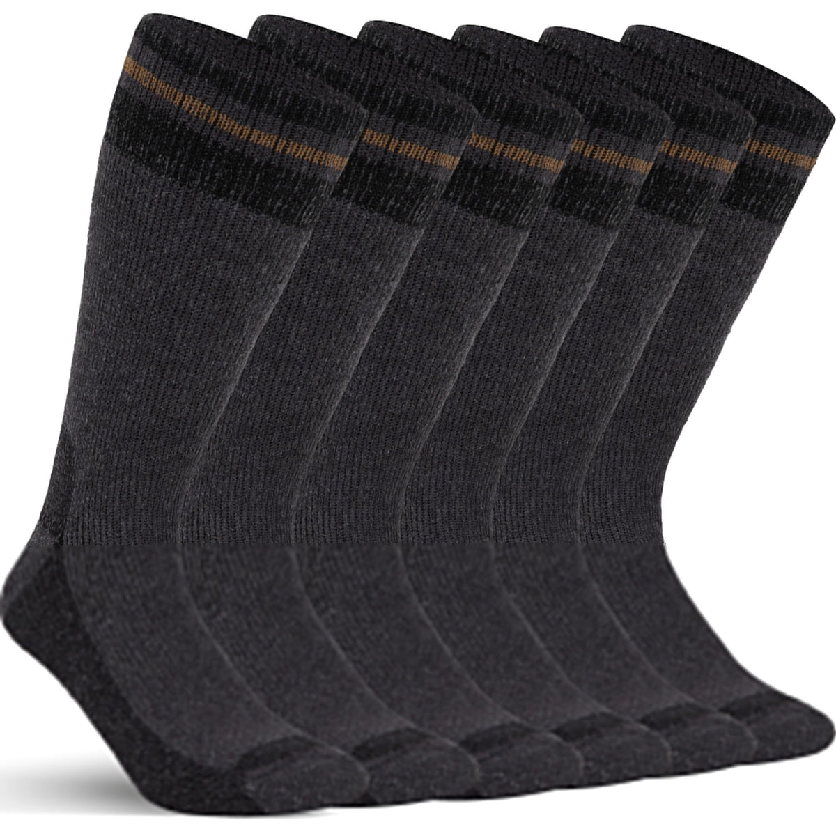 Mens Merino Wool Crew Socks Thermal and Warm Socks for Winter Work Hiking Running 3 Pairs