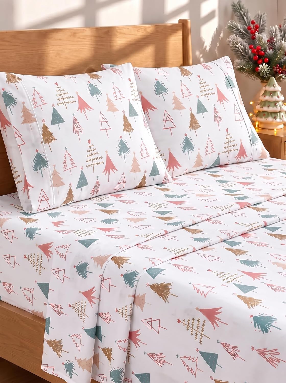 Queen Size 4 Piece Sheet Set - Comfy Breathable & Cooling Sheets - White