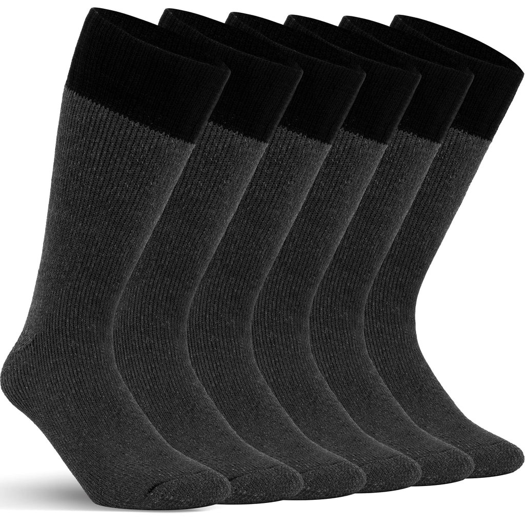 Mens Merino Wool Crew Socks Thermal and Warm Socks for Winter Work Hiking Running 3 Pairs