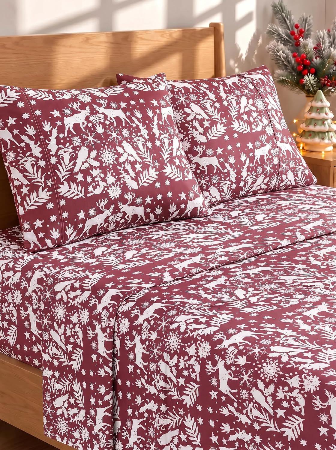 Queen Size 4 Piece Sheet Set - Comfy Breathable & Cooling Sheets - White