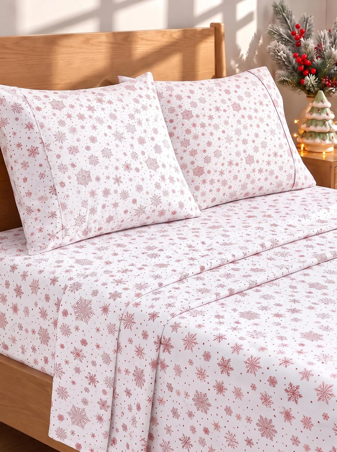 Queen Size 4 Piece Sheet Set - Comfy Breathable & Cooling Sheets - White