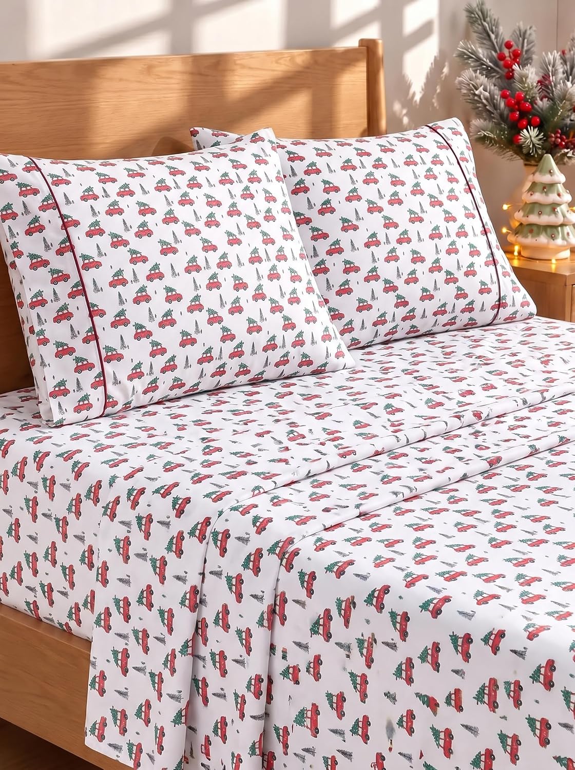 Queen Size 4 Piece Sheet Set - Comfy Breathable & Cooling Sheets - White