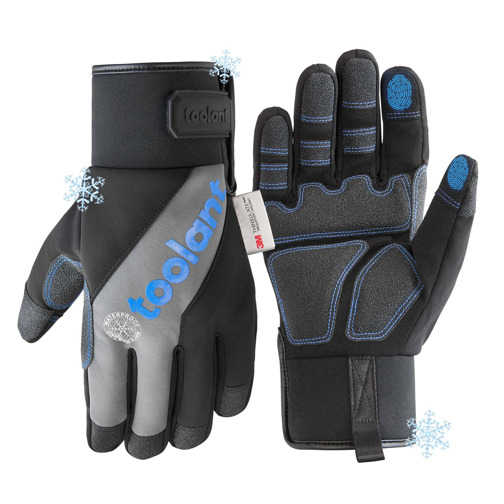 toolant Winter Work Gloves for Men, Insulated Waterproof Work Gloves with Reinforced Palm for Cold Weather Protection
