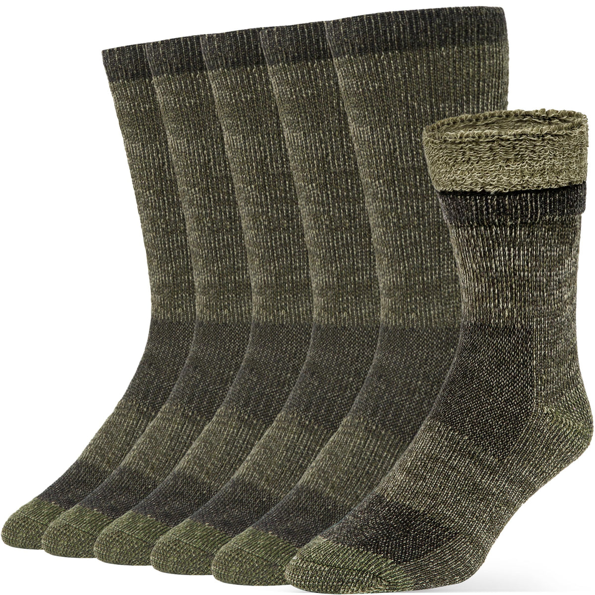 Mens Merino Wool Crew Socks Thermal and Warm Socks for Winter Work Hiking Running 3 Pairs