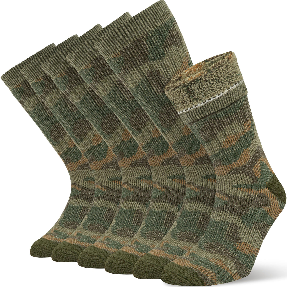Mens Merino Wool Crew Socks Thermal and Warm Socks for Winter Work Hiking Running 3 Pairs