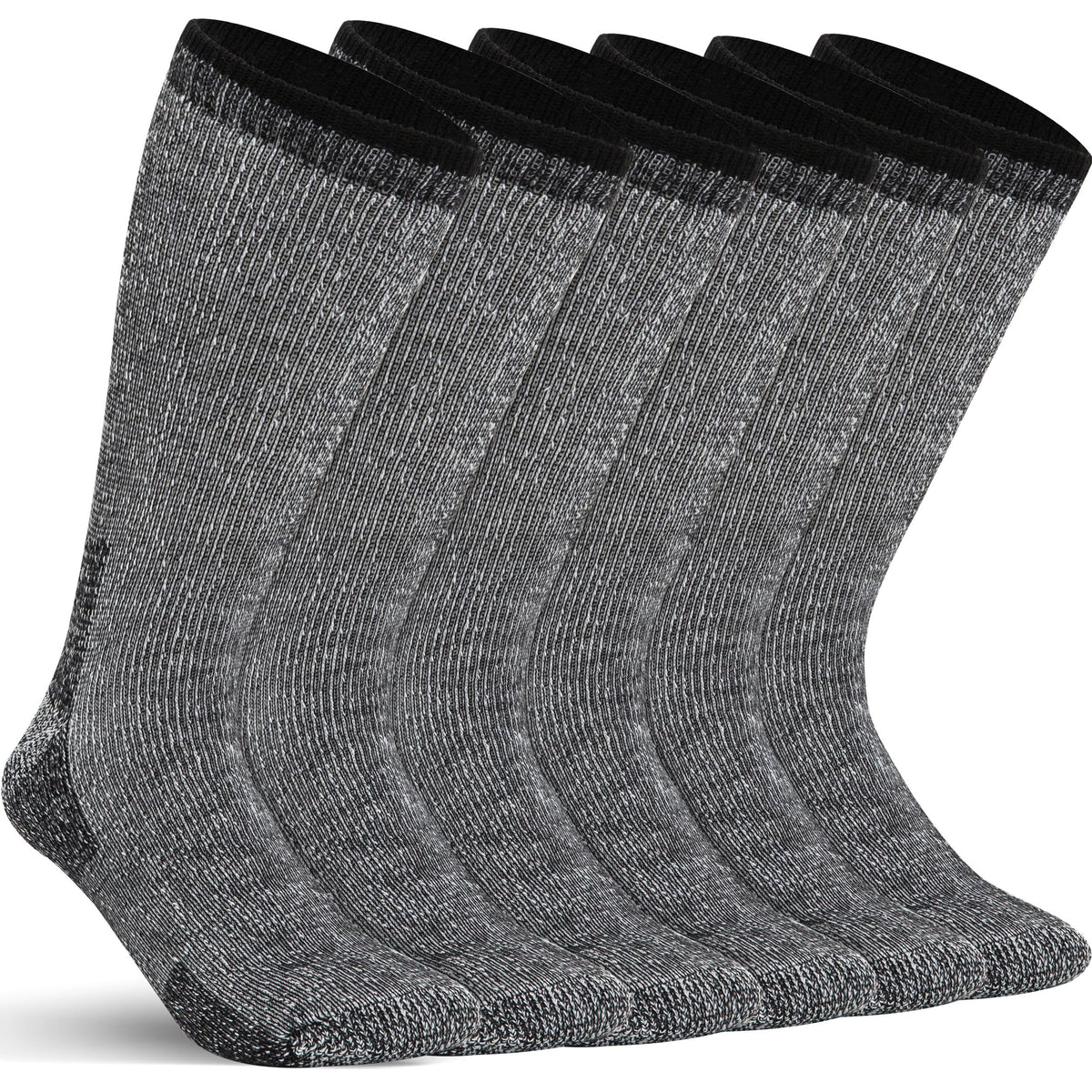 Mens Merino Wool Crew Socks Thermal and Warm Socks for Winter Work Hiking Running 3 Pairs